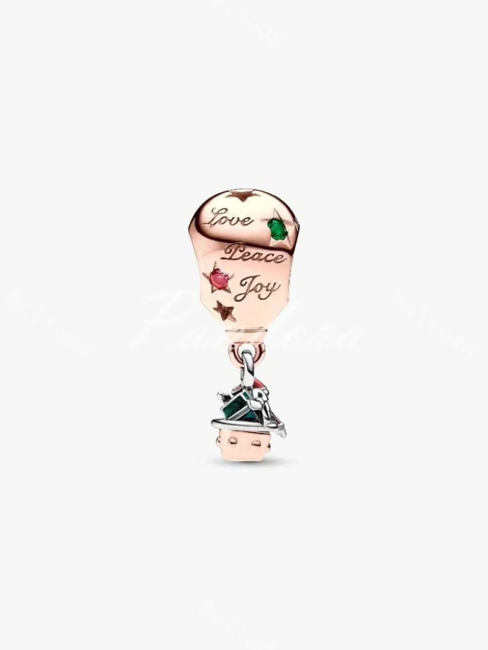 Pandora Two-tone Santa Claus in Hot Air Balloon Charm
